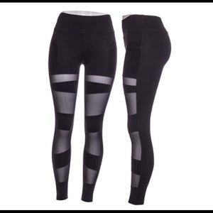 New Black with mesh leggings